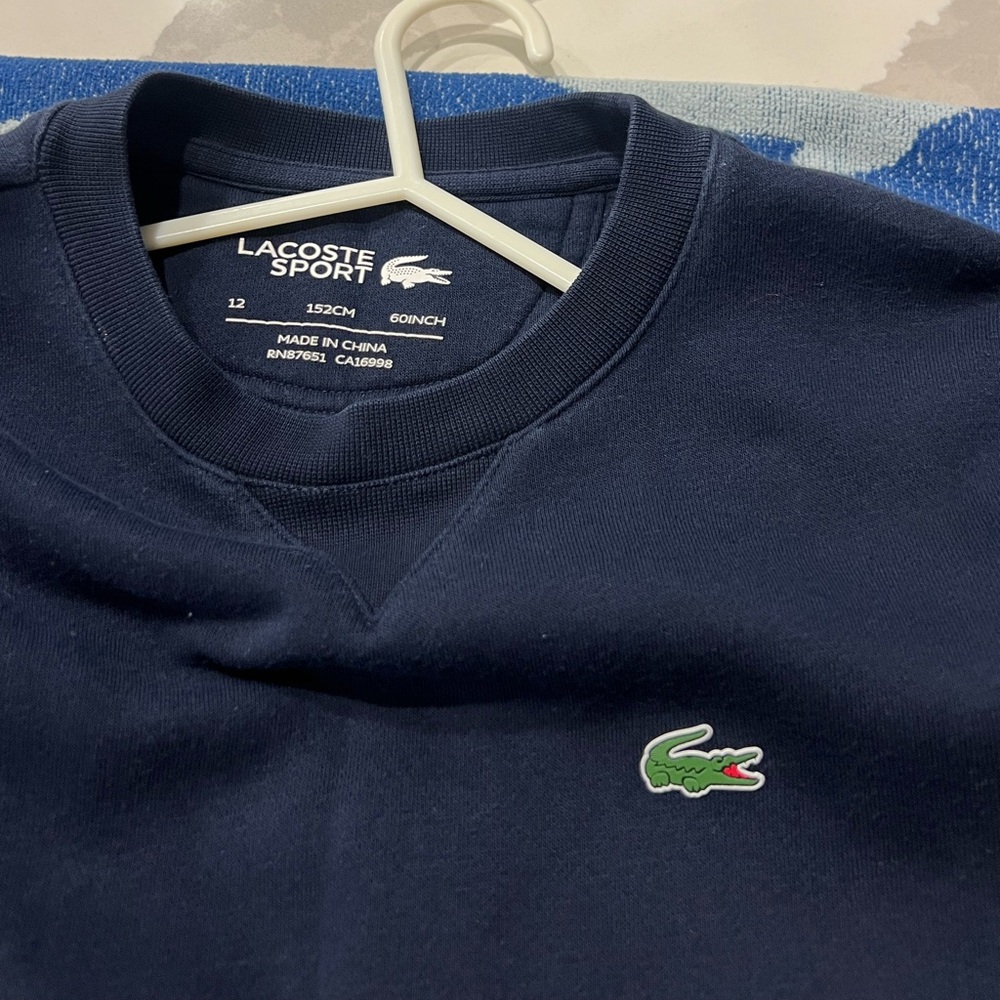 Boys Lacoste Sport Navy Sweatshirt